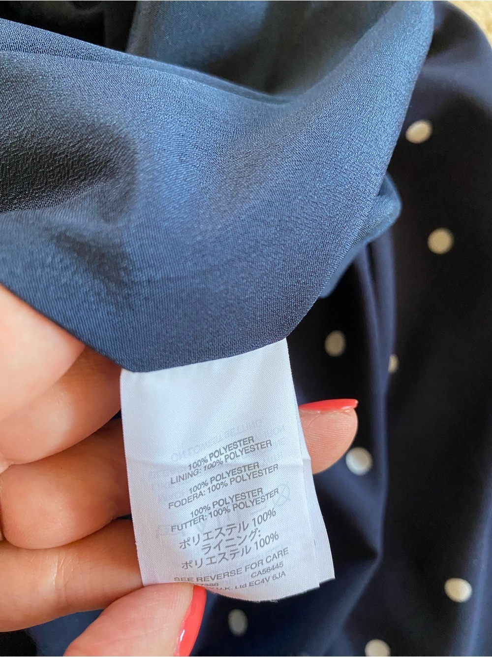 J Crew Navy Polka Dot Swiss Dot Pleated Midi Skirt Lined: 2 - Picture 7 of 8